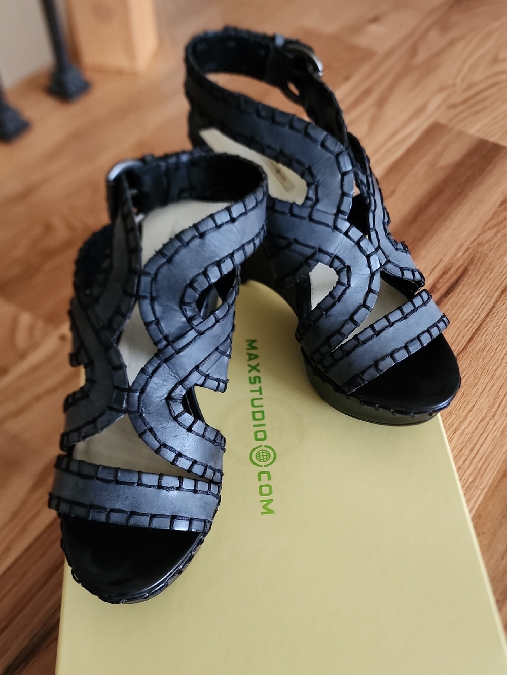 Max Studio Cutout Leather Platforms
